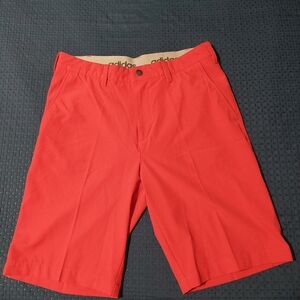 Adidas Men's Orange/ Red Athletic Shorts